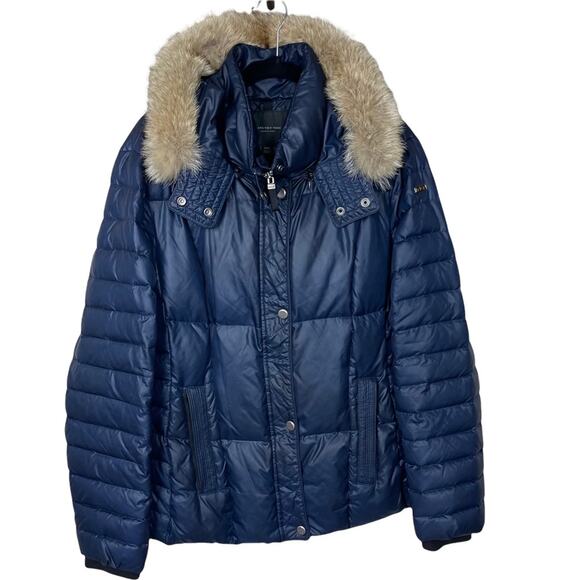 Marc New York Andrew Mark Quilted Hooded Jacket Navy Size XXL - Picture 1 of 12